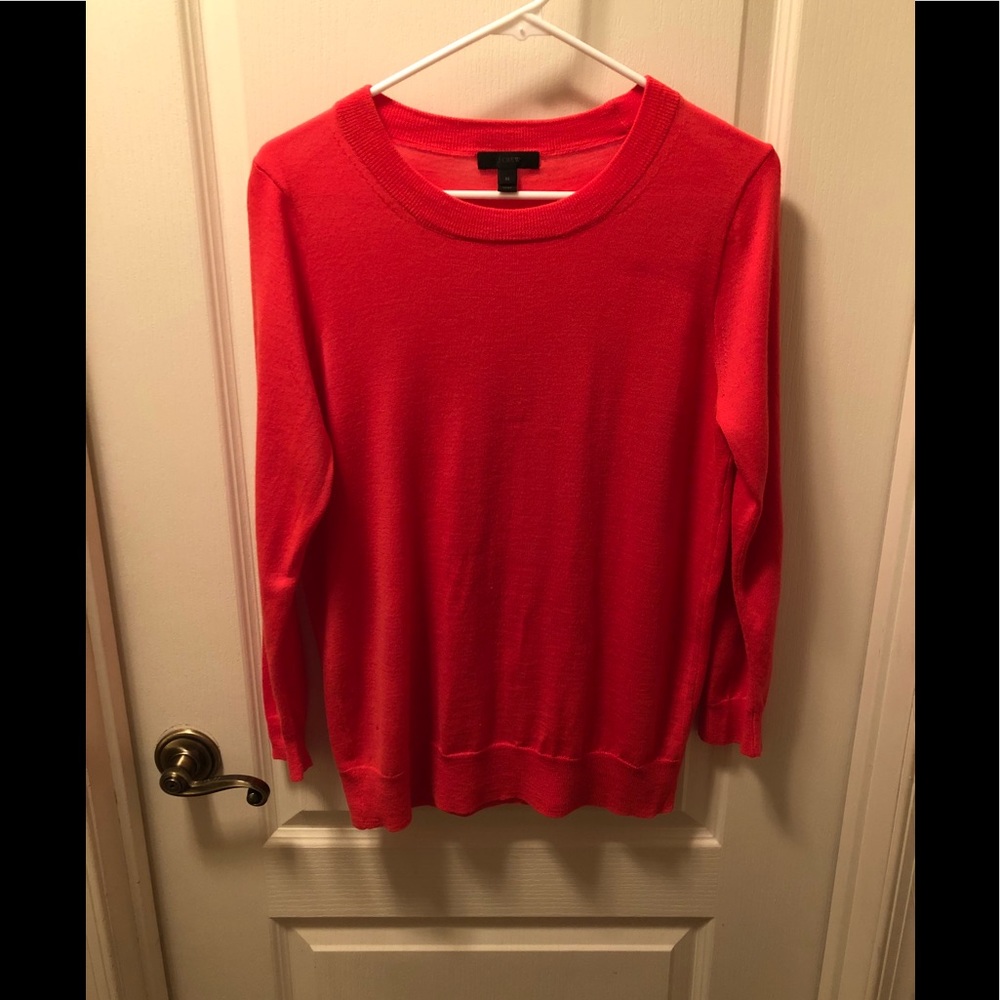 J. Crew long-sleeve sweater; Size: M; Color:Orange